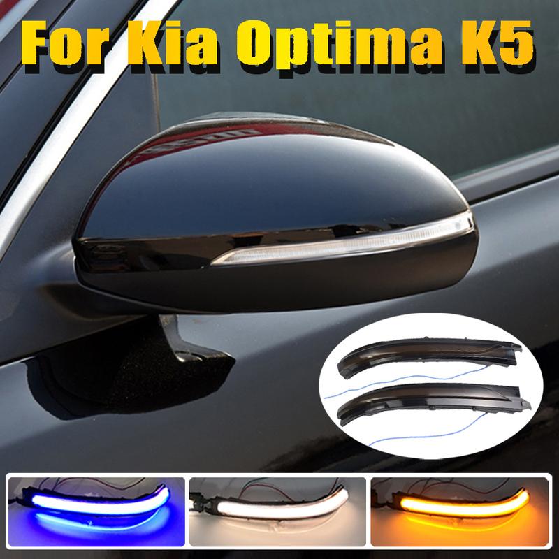 2Pieces LED Dynamic Turn Signal Light For Kia K5 Optima MK4 JF 2016 2017 2018   Rearview Mirror Blinker Indicator