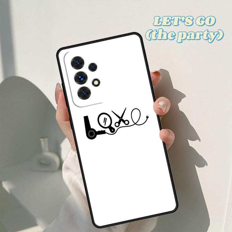 Ножницы парикмахерские Парикмахерский салон Чехол Для Samsung Galaxy A42 A31 A40 A51 A71 A32 A80 A91 A52 A72 A73 A20e A50 A70 A11 A12 Чехол