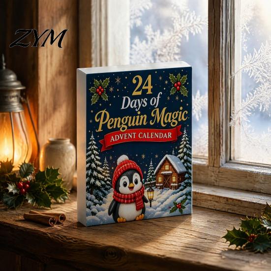 Desktop Festive Decorations Guinea Pig Advent Calendar, 24Pcs Acrylic 2D Ornament Set with Holiday Box for Teens Christmas Outfits, Tree Hanging