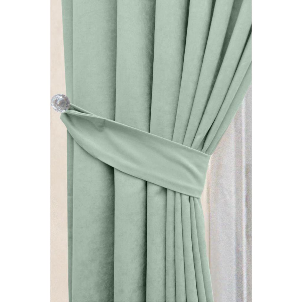 Обычный плиссированный фонд занавески мятного цвета