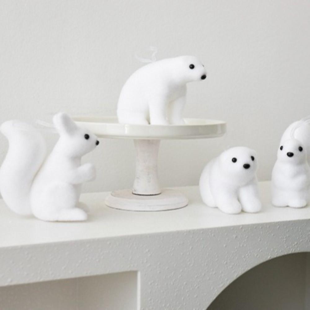 Флокированный Рождественский Подвесной Кулон Елка Белый Медведь Снежинка Подвесной Кулон Домашнее Украшение