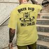 Funny Biker Dad Like A Normal Dad Only Cooler Graphic Print T Shirt Unisex Fashion Summer Short Sleeve Tshirt Papa Clothing Gifts