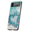 Чехол для телефона Samsung Galaxy Z Flip 3 4 5 6 Жесткий Складной ПК Для Samsung Z Flip3 Flip4 Flip5 Чехол Синяя Бабочка Океанские Волны