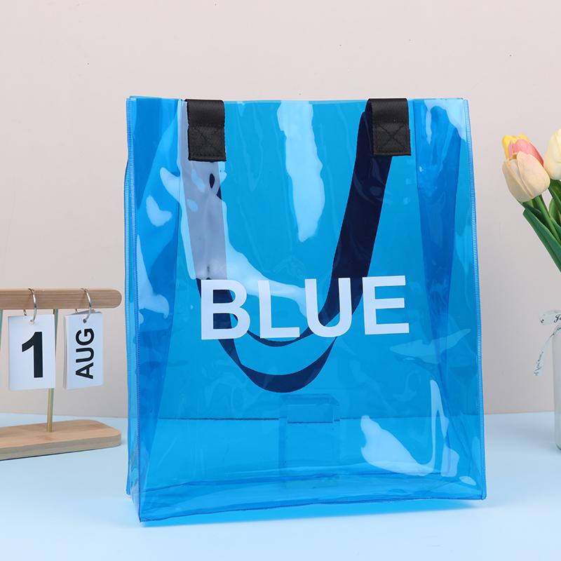 Прозрачная сумка-тоут Водонепроницаемая ПВХ сумка-желе через плечо Сумки для хранения большой вместимости Пляжная сумка для плавания