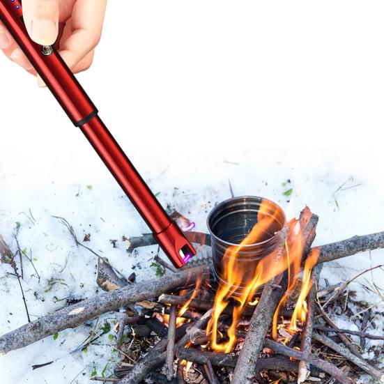 Свеча-воспламенитель, палочка зажигания, ветрозащитный компактный размер, портативный электрический перезаряжаемый беспламенный импульсный воспламенитель, принадлежности для кемпинга