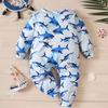 0-24M Newborn Toddler Baby Boy Long Sleeve Cartoon Romper Bodysuit Jumpsuit Animal Outfit Fall Clothing