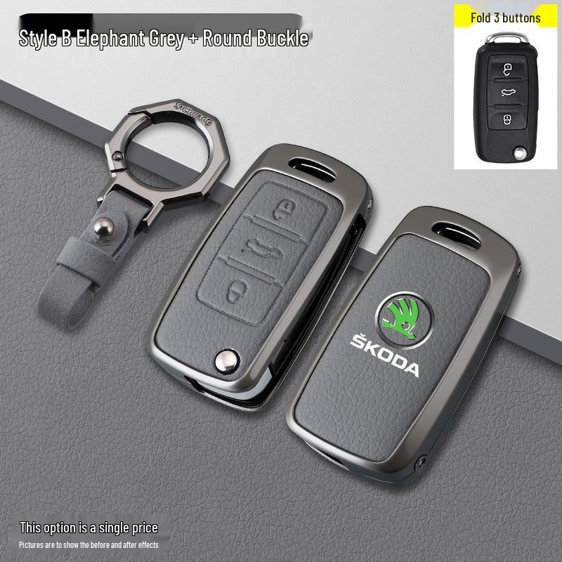 Skoda Kodiaq Elephant Grey Car Key Holder