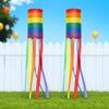 Colorful Rainbow Windsock Flag 100cm Courtyard Screen Printing Flag  Party Celebrations Decor