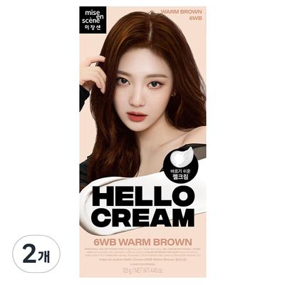 Новая краска для волос Hello Cream, теплый коричневый, 2 шт.