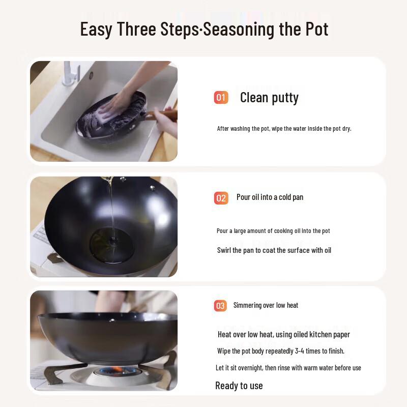 Joyoung 30cm Fine Iron Wok