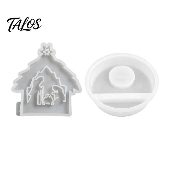 Nativity Scene Resin Mold Silicone for Creative DIY Candle Crafts 3D Christmas Craft Plaster Cold Table Decorations Renaissance Collection Casting
