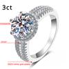 2/3CT Роскошные обручальные кольца с муассанитом для женщин, белое золото, покрытие со сверкающими бриллиантами, ювелирные изделия из стерлингового серебра S925