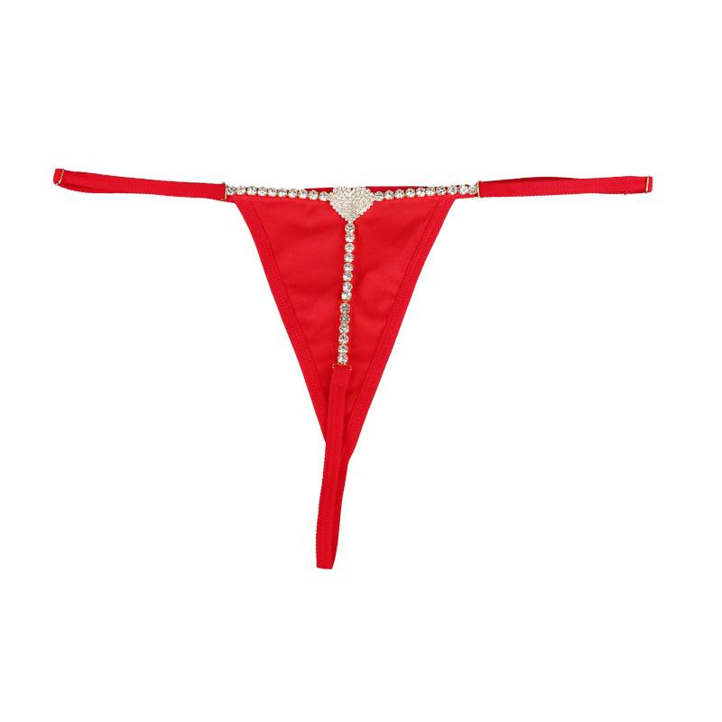Sexy Underwear Women Thongs G-string Crystal Diamond Bikini Underwear Body Chain Jewelry Rhinestone Panties