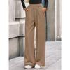 Европейские и американские осенне-зимние повседневные брюки широкого кроя, свободные прямые брюки, женская одежда для работы