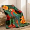 Tropical Parrot Rainbow Parrot Flying Bird Leaf Combination Blanket Soft And Comfortable Breathable Non-Braided Easy Care Home Dec