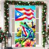 Happy Three Kings Day Epiphany Day Door Cover Banner Backdrop 71 x 35 inch Three Kings and Puerto Rican Flag Party Hanging Backdrop Photography