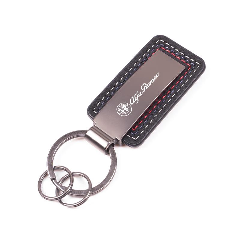 Car Stickers For Alfa Romeo Metal/Leather Car Logo Key Chain Boutique Keychain Keyring Pendant For Alfa Romeo 4C 159 166 Spider