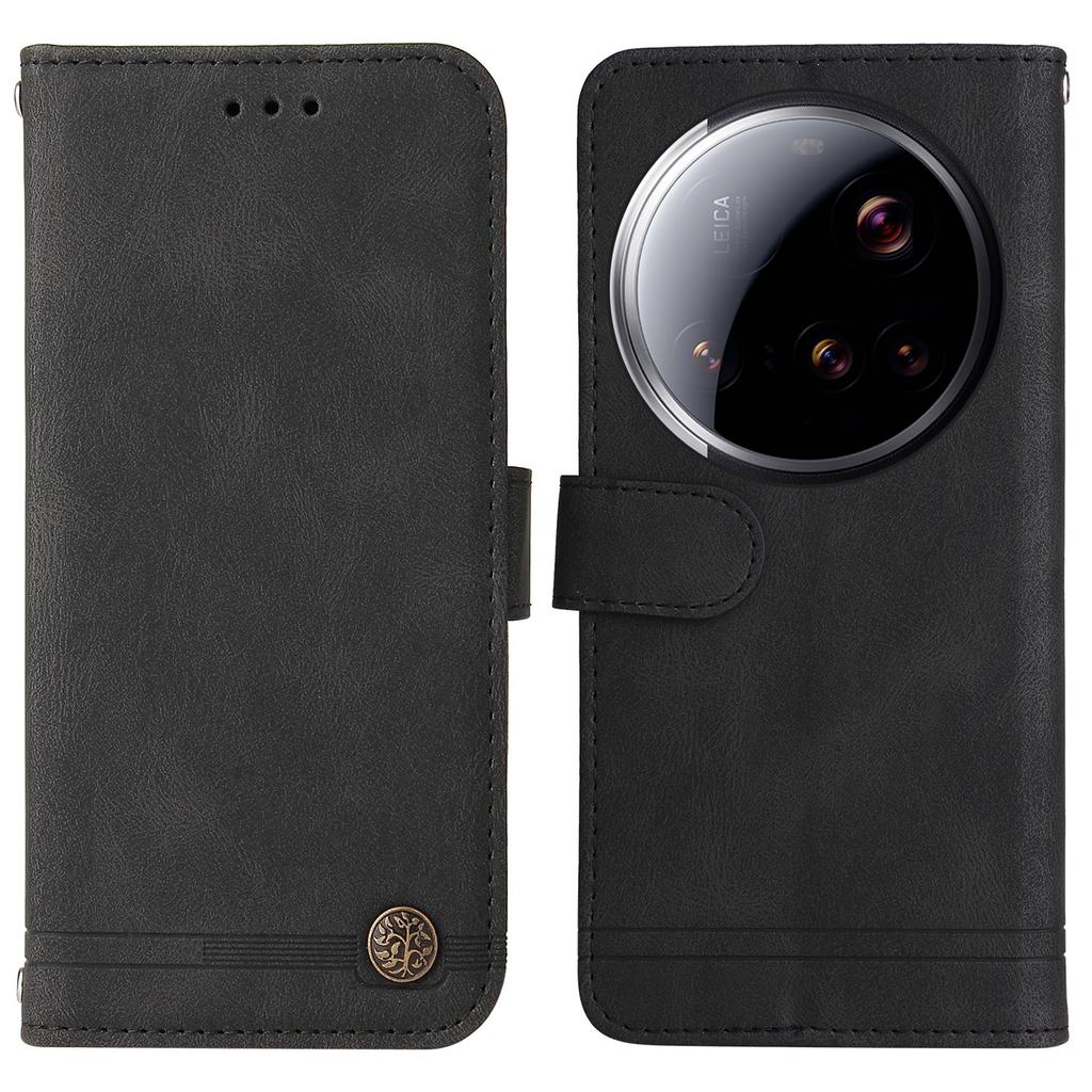 For Xiaomi 15 Ultra Leather Wallet Cases Skin Touch Phone Cover Stand with Strap