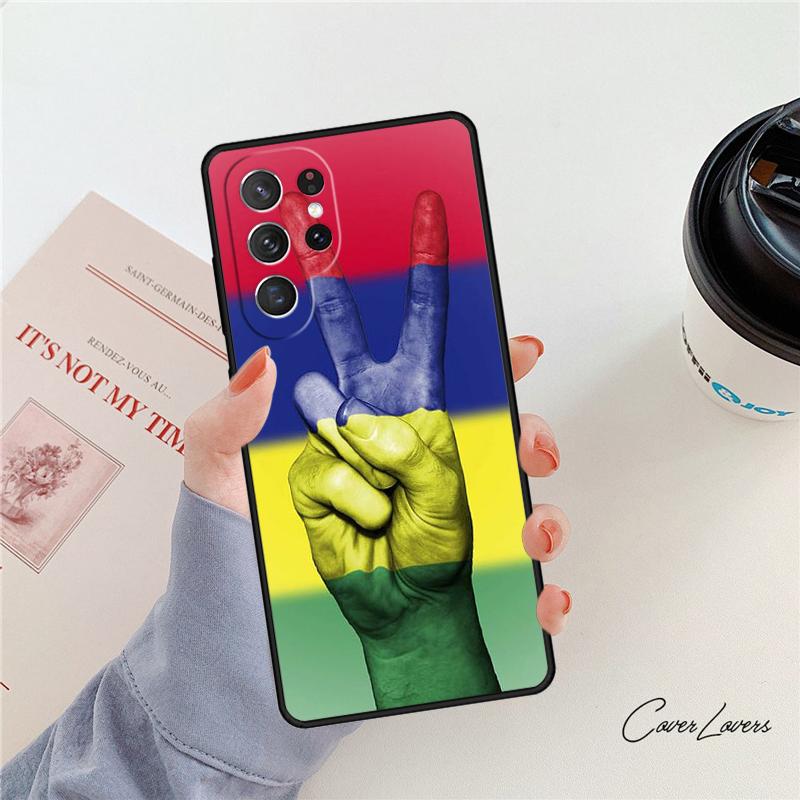 Чехол для телефона Флаг Маврикия Для Samsung Galaxy S24 S25 S23 S22 Ultra Note 10 20 Plus S20 S21 FE Чехол