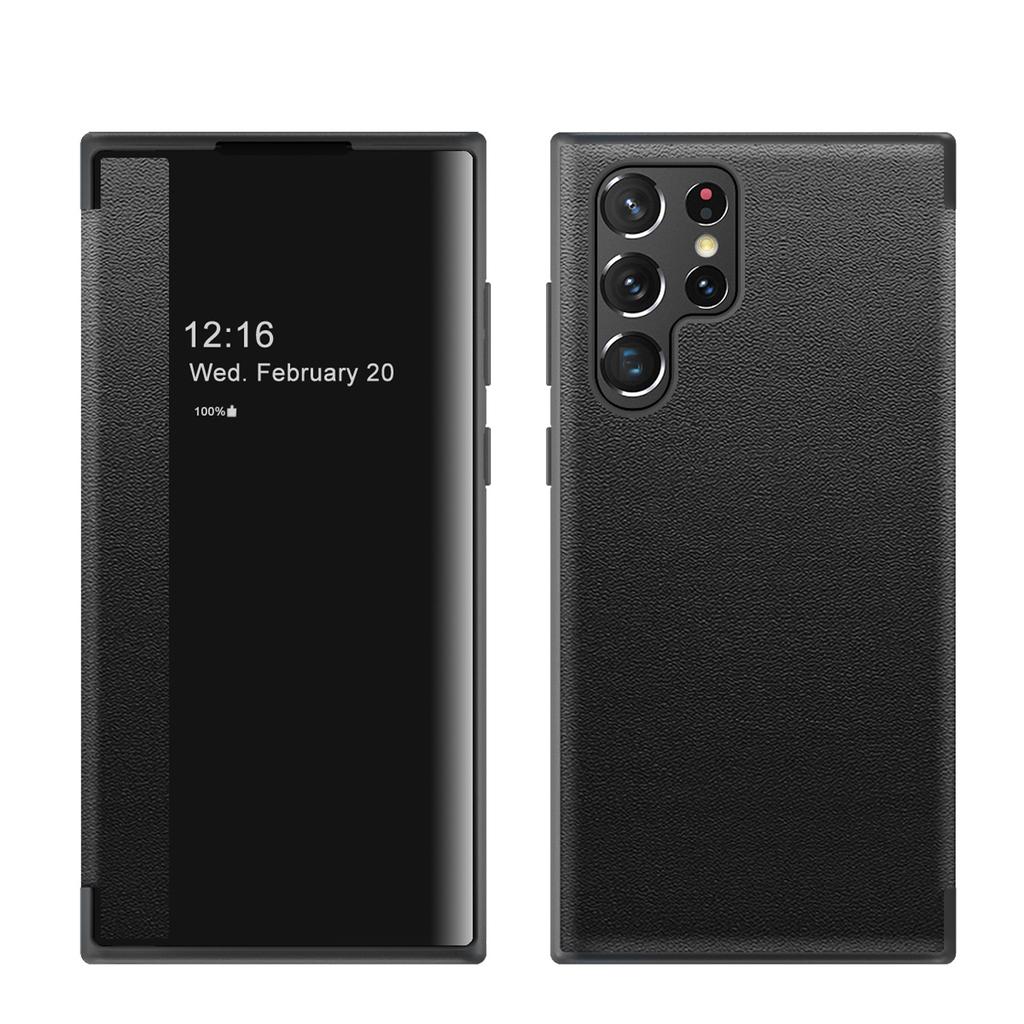 Кожаный флип-чехол Samrt для Samsung Galaxy S23 Ultra S22 S21 S20 Note 20 Ultra Plus S23Ultra S23 + видимый роскошный чехол для телефона