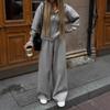 VAYLA Новая осенняя мода Свитер на молнии с длинным рукавом Кардиган Длинные брюки Спортивный костюм-двойка Повседневный кардиганный комплект Женский