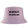 Funny French Slogan A MRITE UN JAUNE A Bucket Hat Reversible TwoSide Wear FisherUnisex Cap Summer Sun Hat Travel Panama Hats