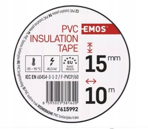 PVC Insulating Tape 15mm x 10m Mix 10 Pcs 100m