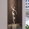 Abstract Art Figure Sculpture Entrance Large Decoration Resin Electroplating Dance Figure Sculpture Niche Home Decoration