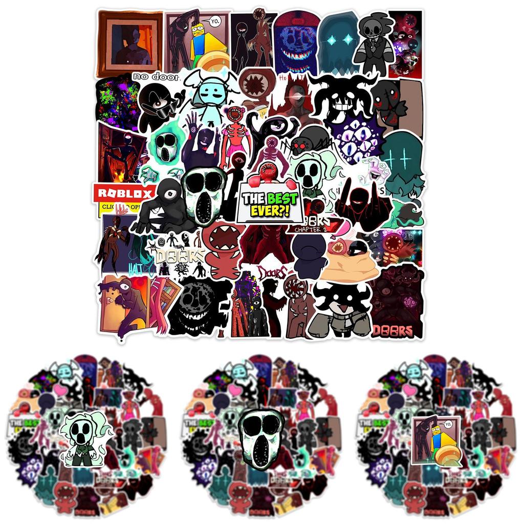 50 шт. Высококачественный набор водонепроницаемых наклеек с фигурками Roblox Doors для скрапбукинга и украшений