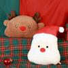 Christmas Santa Plush Toy Reindeer Pillow Soft Decor Gift For Holiday Season
