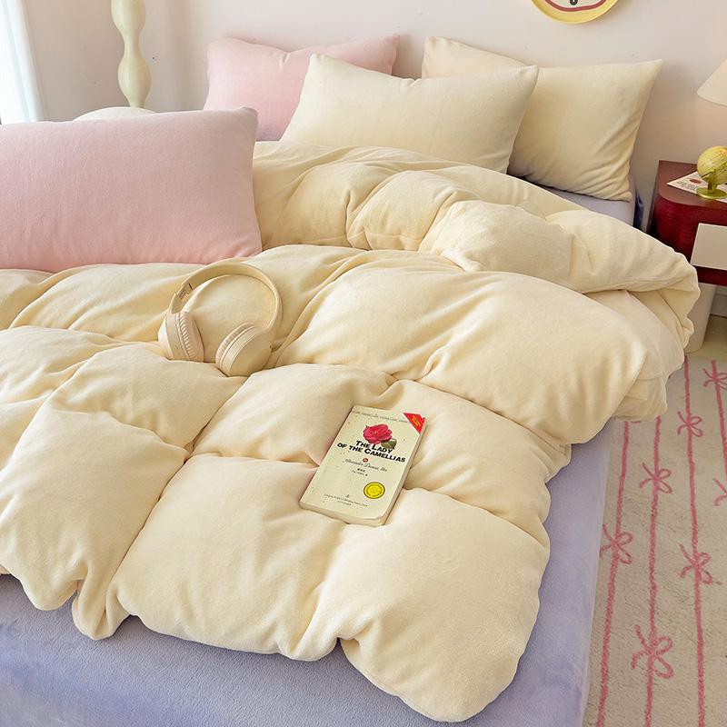 Приятный для кожи пододеяльник, бархатный пододеяльник, однотонное постельное белье, зимнее одеяло, чехол dekbedovertrek (Нет наволочки)