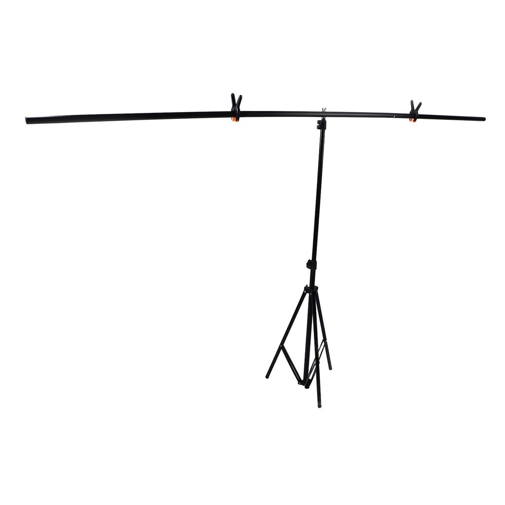 T Shape Background Stand Kit with Storage Bag 6.6x6.6ft Alloy Retractable Strong Backdrop Support System for Photo