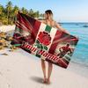 England Rugby Customized Name Text Beach Towel, Soft Absorbent Towel Beach Pool Travel Personal Gift