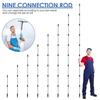 10.83ft Paint Roller Extension Pole with Tapered Adapter 9 Segmented Lightweight Stainless Steel Extension Pole for Painting and