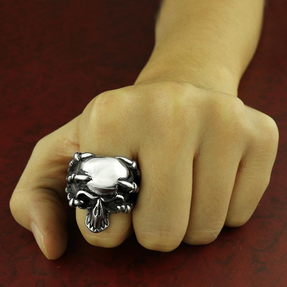 Men's and Women's Hand Accessories Skull Punk Ghost Head Ghost Claw Ring Ring