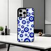 Турецкий L-Счастливый Синий Сглаз Чехол для Телефона Для iPhone17,16,15,14,13,12,11 Plus,Pro Max Магнитный Для Magsafe Беспроводной Зарядки