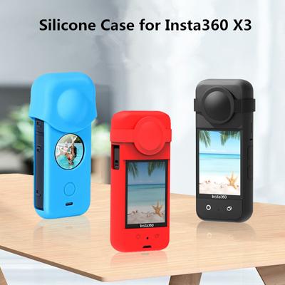 Крышка объектива Защитная крышка корпуса для Insta360 X3 Силиконовый чехол Защитная линза для Insta 360 X3 Аксессуар против царапин