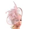 Перьевой Женский Фантазийный Шляпка Сетка Коктейльная Чайная Вечеринка Головной Убор Шикарное Свадебное Украшение для Головы для Женщин