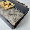 [Pre-Owned] Padlock Moonlight Treasure Box Series Metal Lock Logo Canvas And Leather Crossbody Bag Small - Fair #1DLGAUE