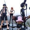 One Piece Модель ручной работы Золотой город Версия из фильма Черная одежда Команда Соломенной шляпы 9 Полный набор Луффи Зоро Аниме Фигурки ПВХ Материал