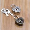 Mini Heart Shaped Lock with Key Wedding Keyed Padlocks Vintage Diary Book Suitcase Lock Mini Padlock for Anniversary