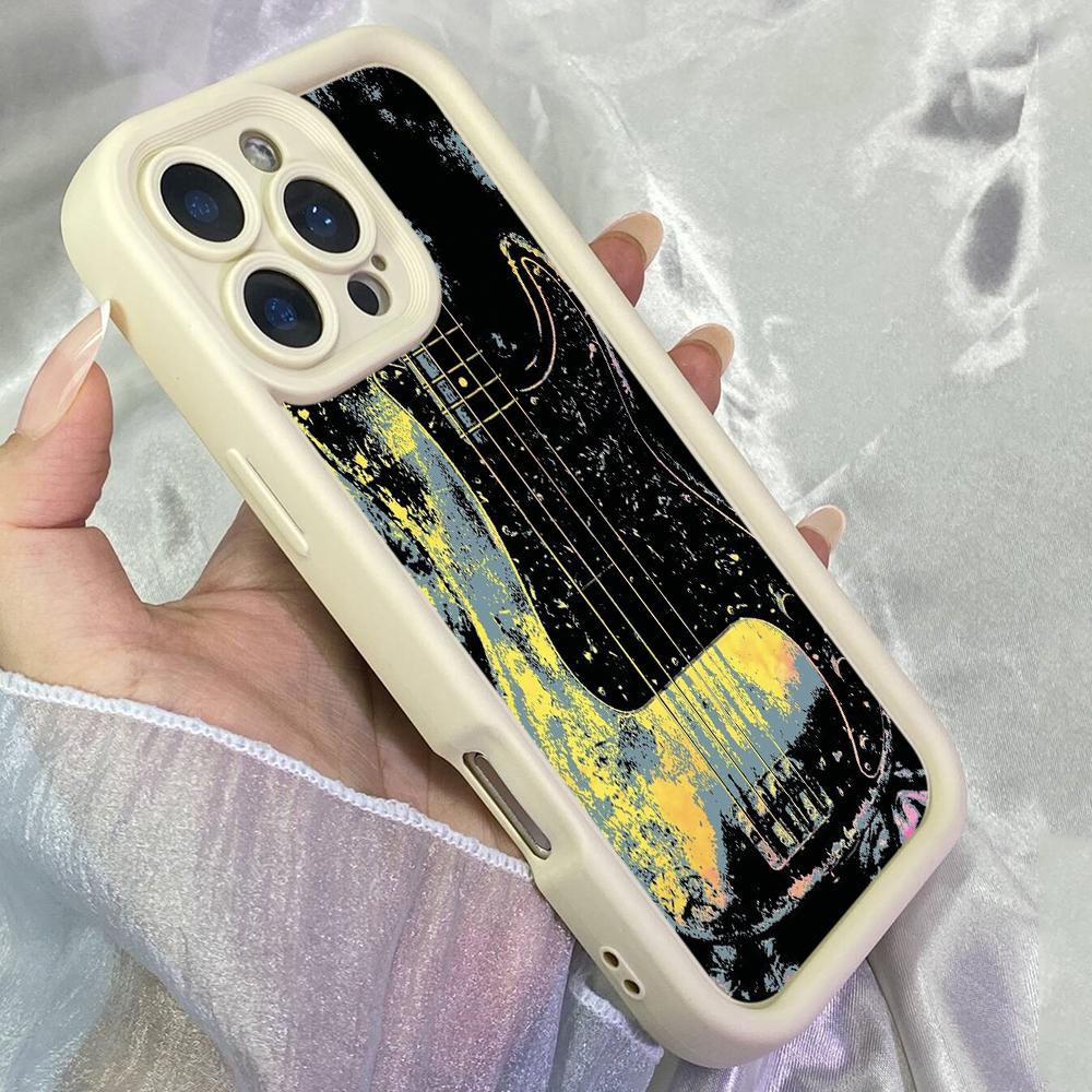 JT56 Бас винтажный Телефон для iPhone 17 16 15 Pro Max Samsung S26 S25 Ultra A17 A16 A07 A56 A55 Xiaomi 15T Redmi Note 14 Pro Plus Мягкий чехол-бампер из ТПУ
