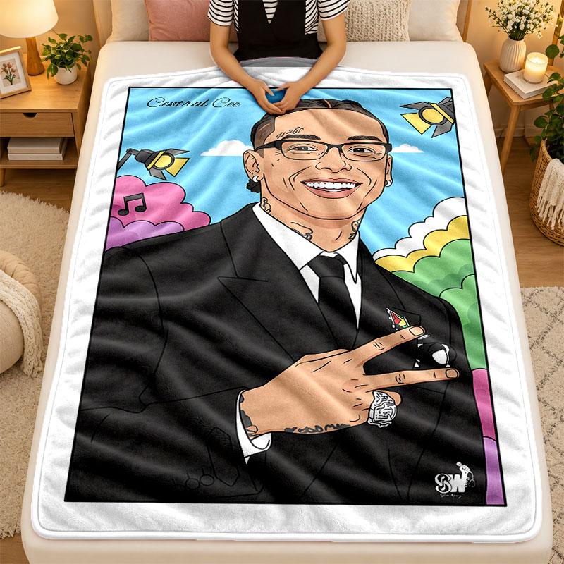 Flannel BlanketCentral Cee Warm Soft Throw Blanket for Indoor Sofa Bed Living Room Use