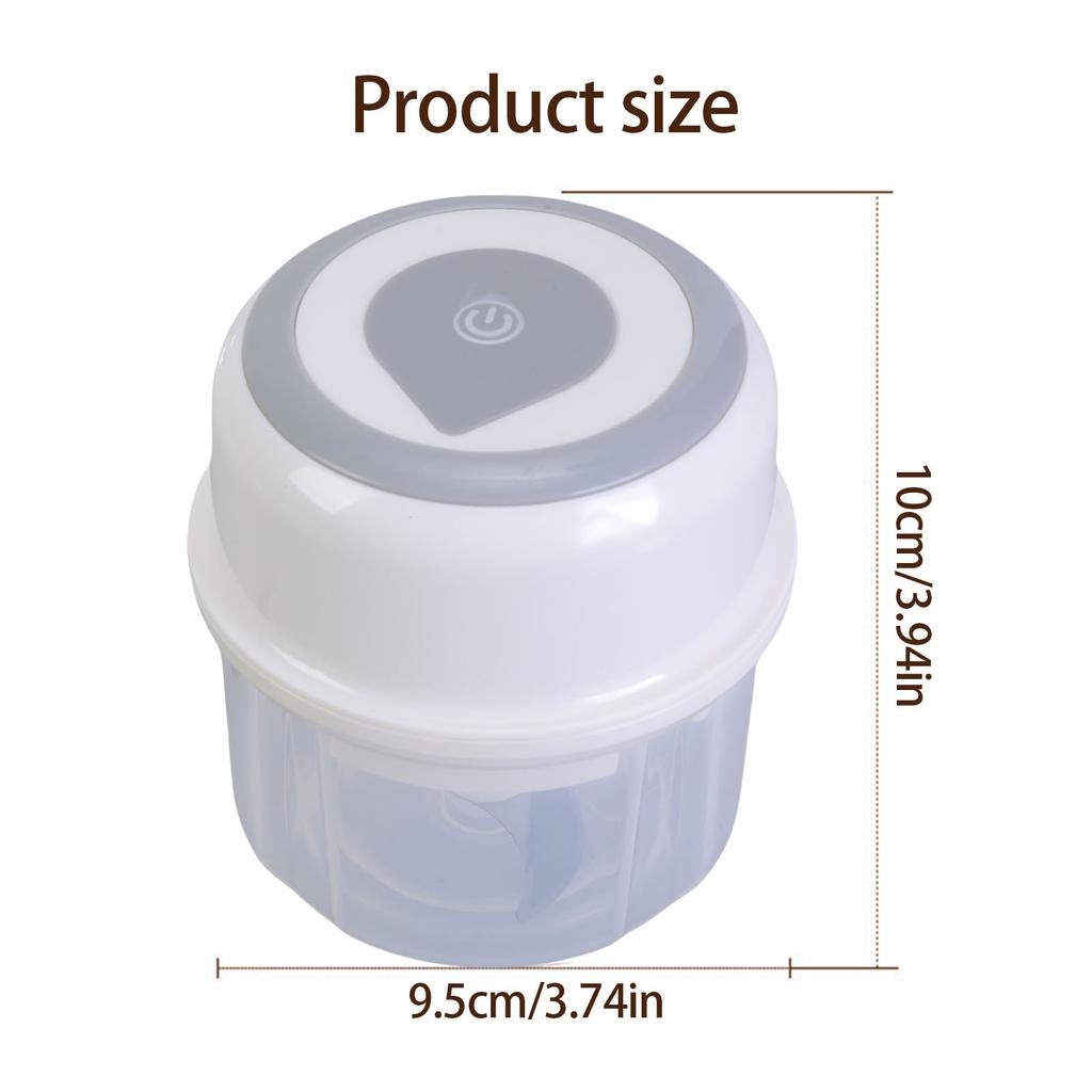 Small USB Powered Garlic Mincer 250ML Vegetable Chopper Wireless Electric Crusher for Efficient Food Preparation
