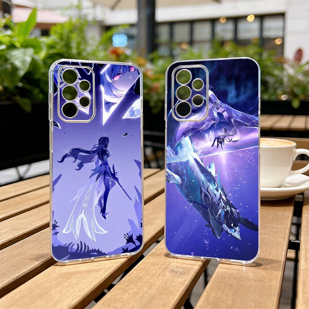 Чехол для телефона S-Skirk Impact Genshin для Samsung S25, S24, S21, S22, S23, S30, Ultra, S20, Plus, Fe Прозрачный чехол