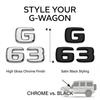3D Car Rear Trunk Letters Emblem G63 G55 G65 Badge Logo Sticker For Mercedes Benz G Class W463 AMG Styling Accessories Black
