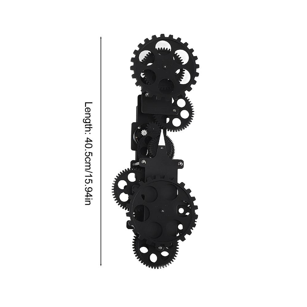 Black White Gear Wall Clock Large Size Rotary Mechanism Mechanical Wheel Clock 3D Design Wall Hanging Gear Clock Wall Decoration