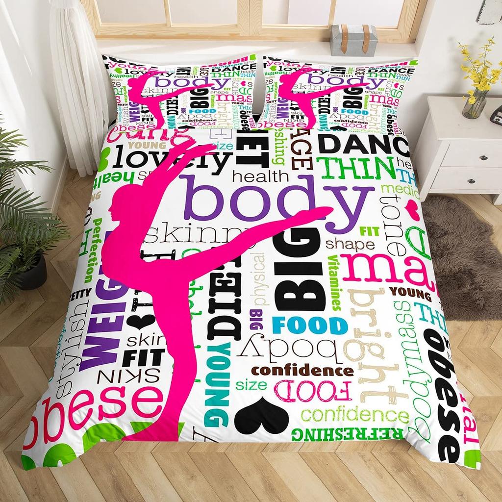 Комплект постельного белья для гимнастики размера Queen для детей, одеяло для сна, комплект пододеяльников для мальчиков, девочек, подростков, камуфляжный камуфляжный пододеяльник на спортивную тематику