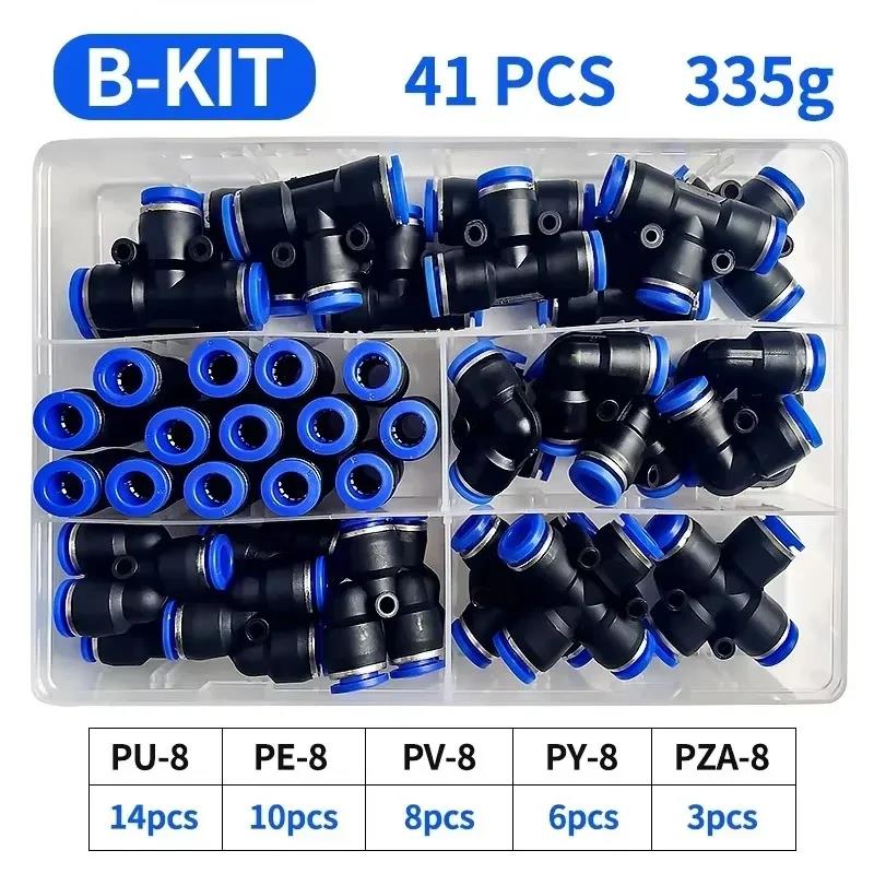 Straight Push Plastic Pneumatic Fitting Set Compatible with 4/6/8/10/12mm Trachea Suitable for PU Air Hose PU4/PU6/PU8/PU10/PU car Pressure