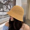 New Foldable Hollow Out Sun Visor UV Protection Women Straw Hats Bucket Hats Beach Cap Sun Hat